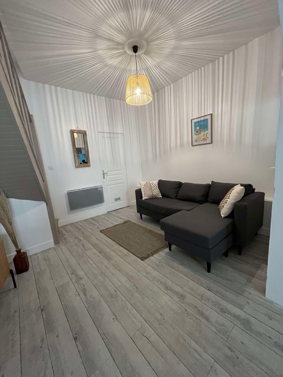 Pièce de vie confortable de la maison à Berck-Plage